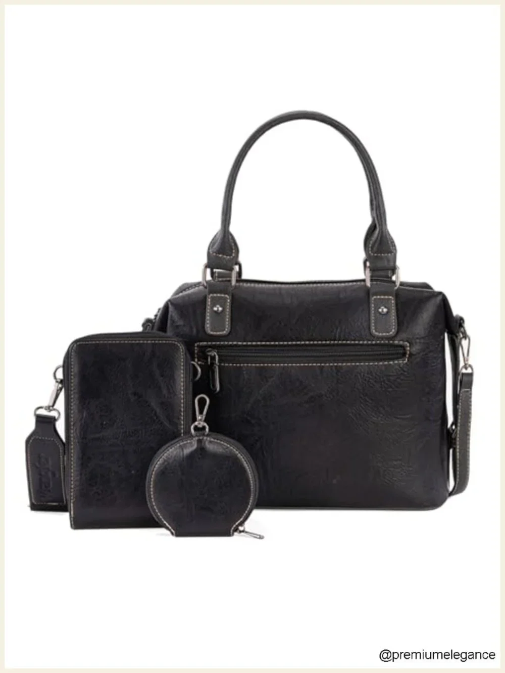 3-Piece Doctor Bag Set with Cell Phone Bag and Coin Purse